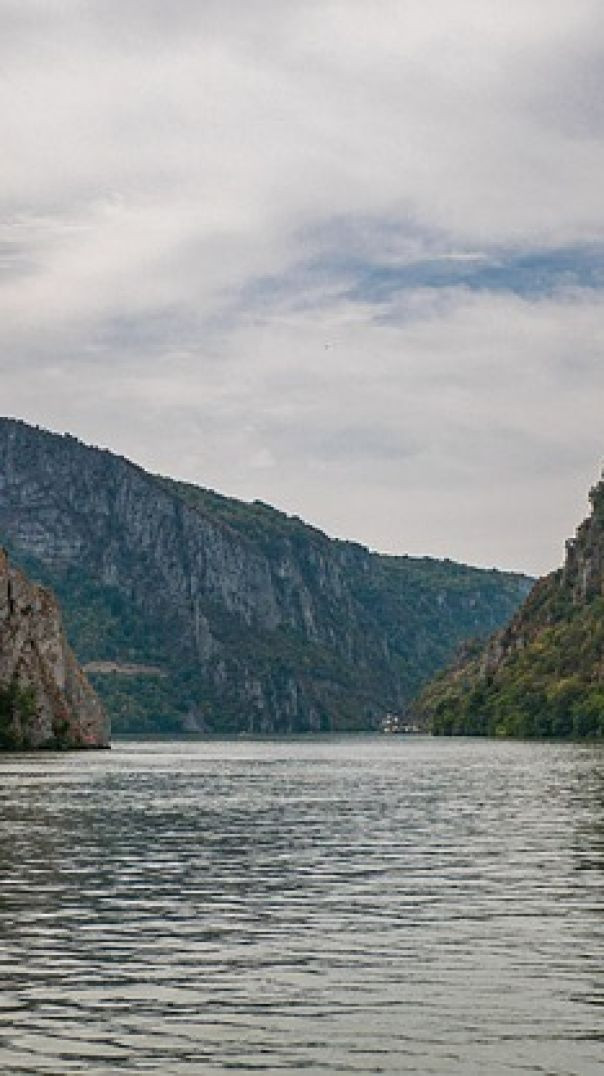 Drone Shot of Danube River